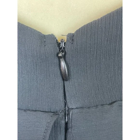 Do+Be Black Draped Midi Dress With Spaghetti Straps Elegant Size S - New - Picture 6 of 10